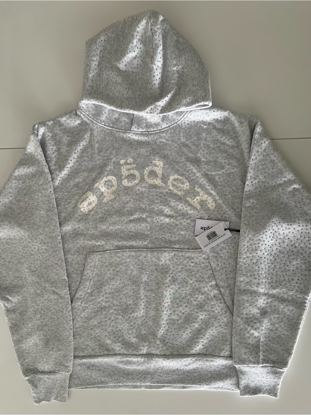 Sp5der VVS Heather Grey Hoodie